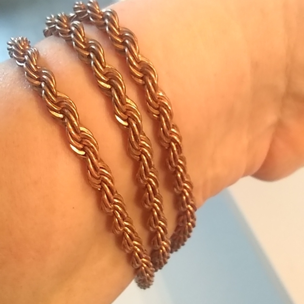 Copper Twisted Rope Chain 30 inches
